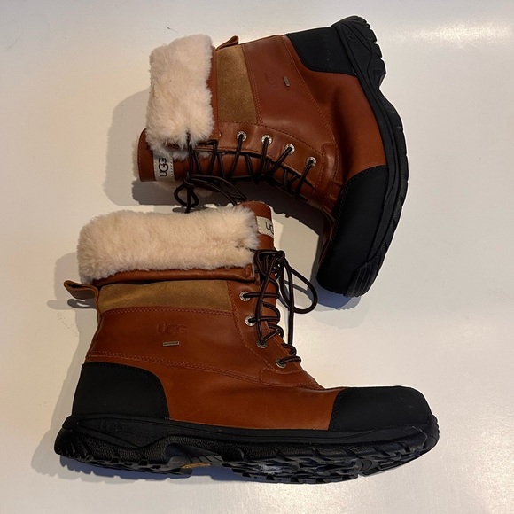 UGG Butte Cold Weather Boots, Brown Leather, Men's - Picture 8 of 10
